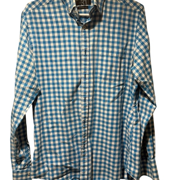 Simons Other - Simons Checkered Blue and White Men's Shirt